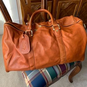 Brooks Brothers Camel Brown Leather Duffel
